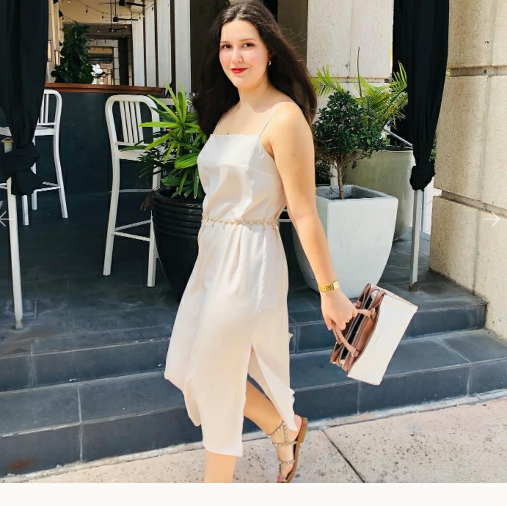 H&M satin slip style dress